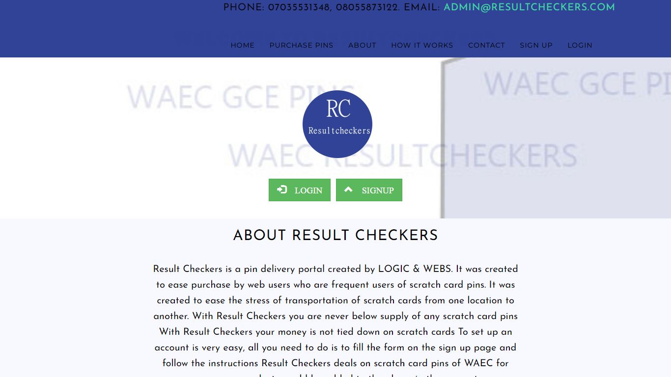 RESULT CHECKERS Buy WAEC RESULT CHECKERS, WAEC GCE, NECO RESULT ...